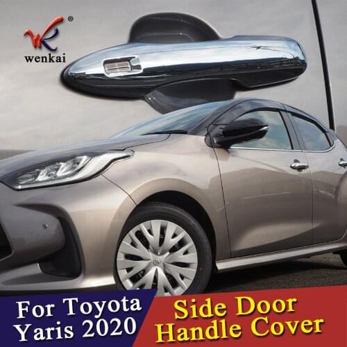 ABS Chrome Side Door Handle Cover For Toyota Yaris 2020 2021 Car Accessories