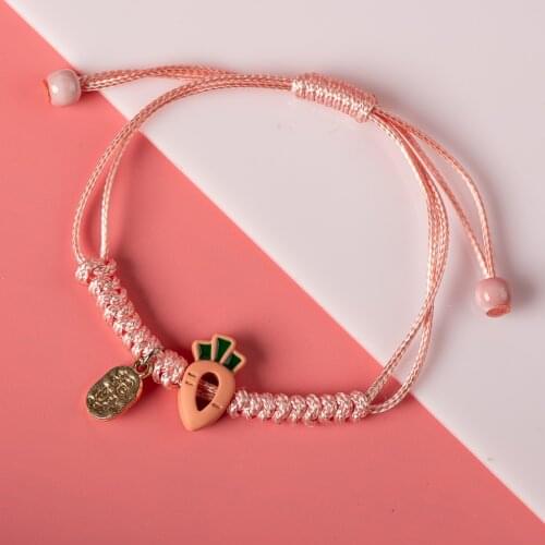 Carrot Pendant Fashion Hand Made Bracelet Bracelets Bangles DIY rope chain bracelet gift for women Wholesale #XN016