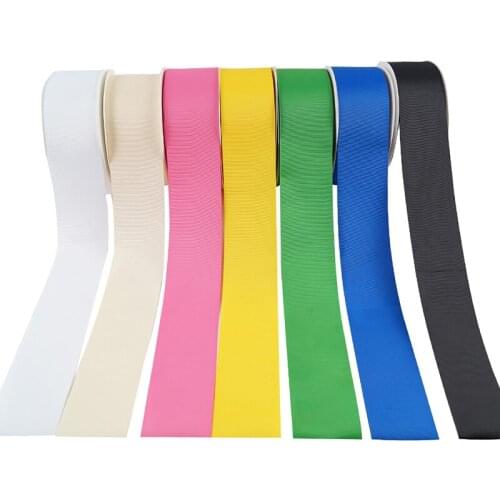 75mm Grosgrain Ribbons Solid Color Ribbon 50 Yards Wholesale Single Face Tape Choose Any Colors From DIY Accessories