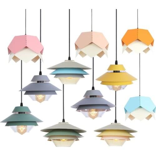 American style simple hotel restaurant coffee shop decoration color single head iron personality retro Chandelier