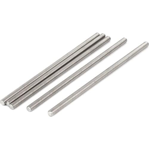M6 x 150mm 304 Stainless Steel Fully Threaded Rod Bar Studs Hardware 5 Pcs