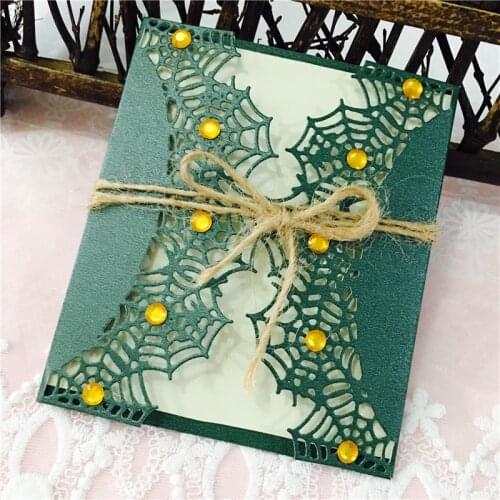 Spider web Cover Metal Cutting Dies scrapbooking Stencils for Craft Paper DIY cobweb envelope Scrapbook new dies Cut Template