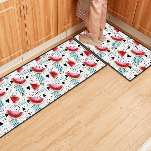 Cartoon Watermelon Kitchen Mat Entrance Door Mat Bedroom Carpet Non-slip Floor Mat Corridor Rug Balcony Cartoon Print Home Decor