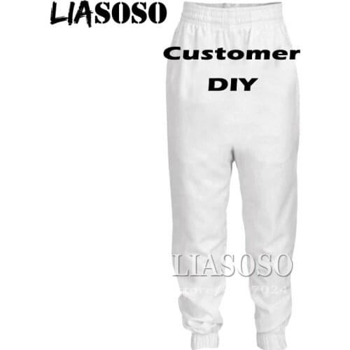 LIASOSO 3D Print Mens Women Anime Colorful Trippy Sweatpants Punk Winter Elastic Pants Rock Cartoon Hip Hop Trousers DIY D716