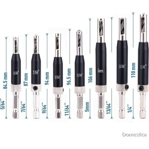 Lock Hinge Drill Bit Set Oxide Self-Centering Upgraded D30 Hardware Drawer Guide Hole Setting Stainless Steel Black Drill Bit