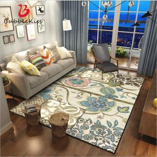 Bubble Kiss European Style Flower Pattern Carpets For Living Room Home Decor Bedroom Floor Mats Coffee Table Area Rugs Hot Sale