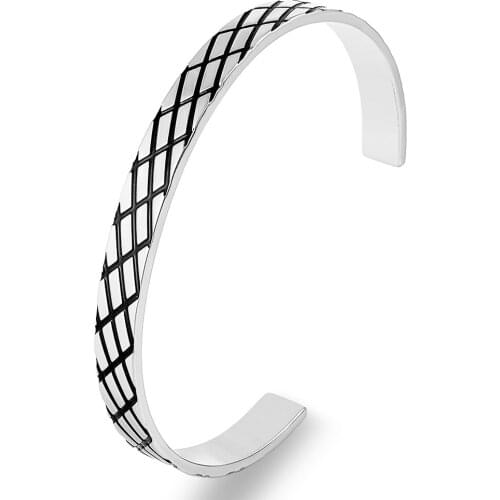 New Summer Stainless Steel Mesh Blue Enamel Cuff Bracelets Bangles Women Men Fashion Bangles Couple Jewery Sliver Open Bangles