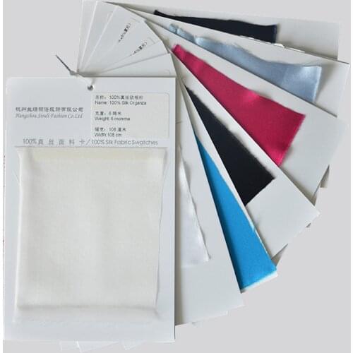 Update SILK FABRIC SWATCH 100% Natural Silk Fabric 20 Types of Different Silk Fabric Samples silk natural textile color card