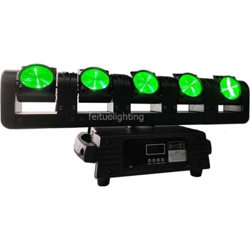 Professional 5 Eyes Pixel Bar Led Moving Head Beam Lyre 5x15w RGBW 4in1 Infinite Rotation Beam Moving Head DMX Dj Party Lights