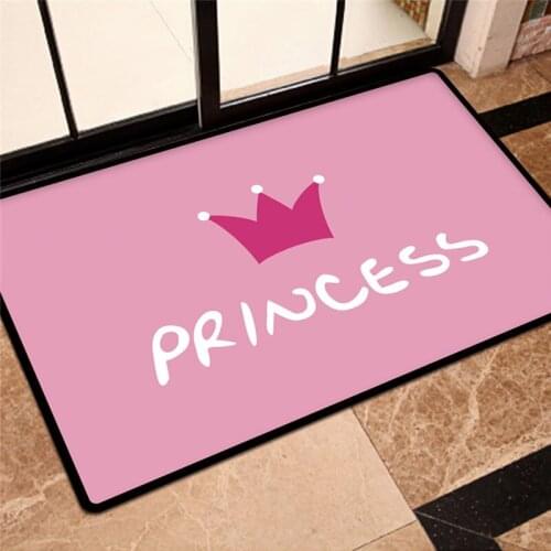 Pink Princess Door Mat Bedroom Carpet Girl Room Play Climbing Area Rugs Soft Carpets Non-slip Baby Playmat Game Crawling Mat