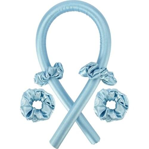 Manual Curling Women Heatless Hair Curlers No Heat Silk Curls Headband Soft Sponge Column Hair Rollers Curling Ribbon