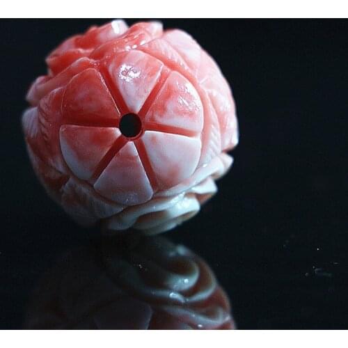 Fashion amazing pink artificial coral flower ball 6mm 8mm 10mm 12mm 15mm 18mm 20mm loose beads diy jewelry 5pcs B937