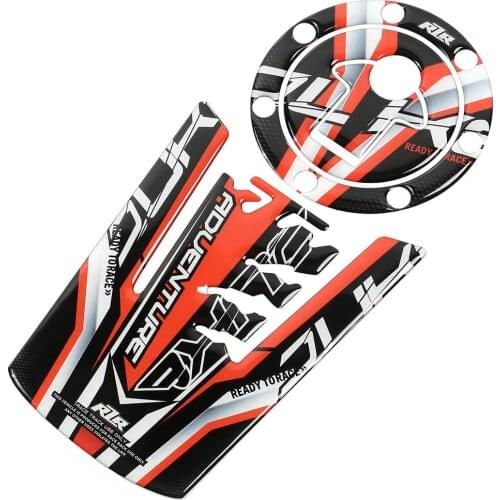 3D Reflective Resin ADESIVI Emblem Protection Tank Pad Protective Decal + Cap Sticker For KTM Duke 125 200 250 Ready to Race