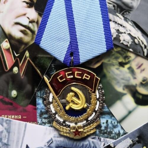 Top quality WW2 WWII RUSSIAN SOVIET ORDER OF RED BANNER OF LABOR MEDALS offer drop ship