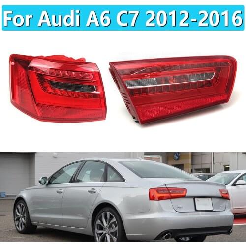 1 Set For Audi A6 C7 2012-2016 LED Rear Tail Light Brake Lamp with Bulb Wiring Harness 4GD945093 4GD945094 4G5945093 4G5945094