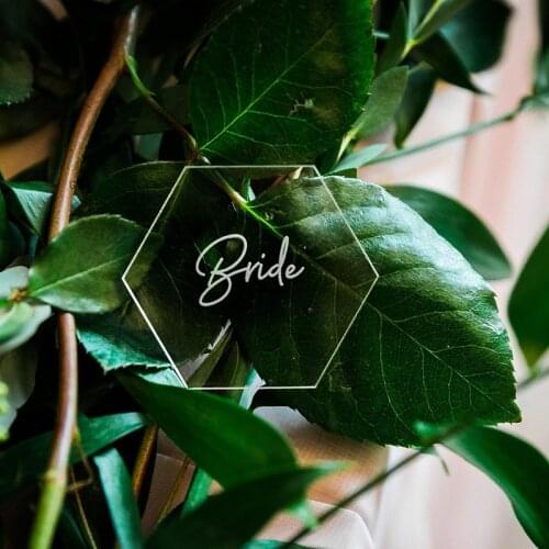 1set Clear Acrylic Hexagon Blank Place Cards Laser Cut Sheet Place Plain Tiles Wedding Decoration For Table Numbers Guest Name