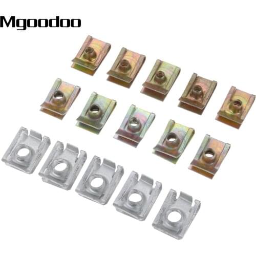 10Pcs Auto Clips M5 M6 M8 Clips Fastener Speed Metal Mounting Clamp For Car Motor Tread Panel Spire Nut Fairing Clip