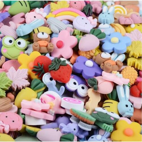 20pcs/lot Random color Resin Animal flower Flatback Cabochon DIY Hair Bow Center Scrapbooking