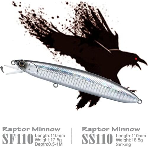 2020 New Mobile lip Raptor Glide Minnow Bait Hound 110mm 17.5g/18.5g Full Weight Shift System crank wobbler Fishing Lures