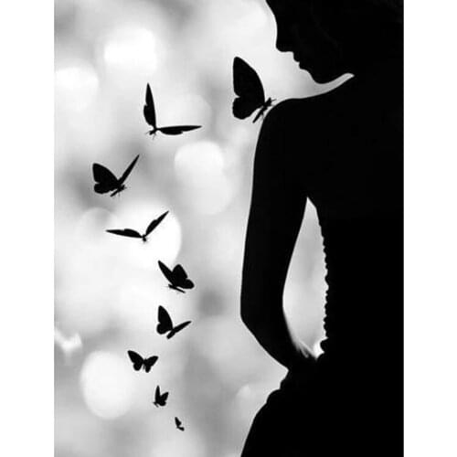 Abstract Diamond Mosaic Painting Black White Art Diamand Paint Rhinestones Picture Wall Stickers Canvas New Hobby Diamond Dot