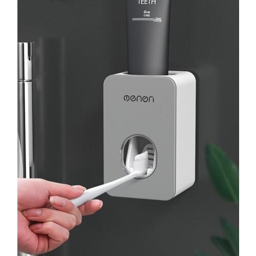 Wonderlife Automatic Toothpaste Dispenser Toothbrush Holder Wall Mounted Toothpaste Lazy Dispenser Bathroom