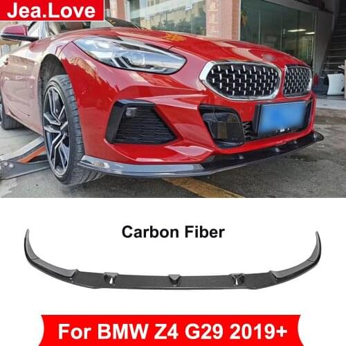Real Carbon Fiber Material Front Bumper Lip Front Shovel Protector For BMW Z4 G29 2019 Up Car Tuning Modification