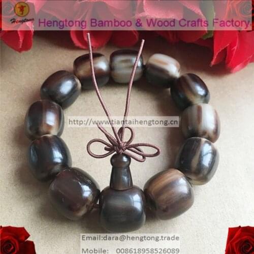 Free shipping males 16mm atural yak horn bead bracelet precious gift bracelet bone bracelet special offer