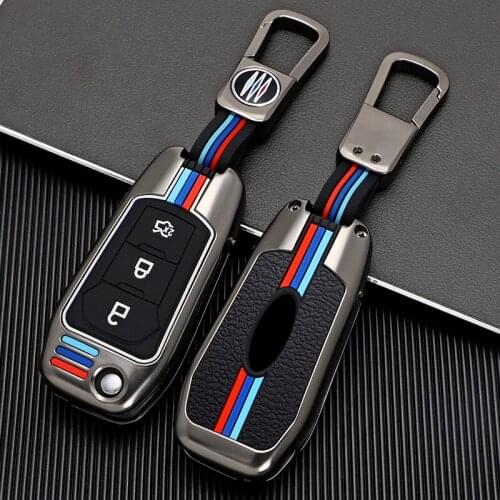 Zinc alloy Case Car Key Cover For Ford Fusion Fiesta Mondeo Mk4 Escort Everest Car Keychain Key Cover Cap Car Accessories
