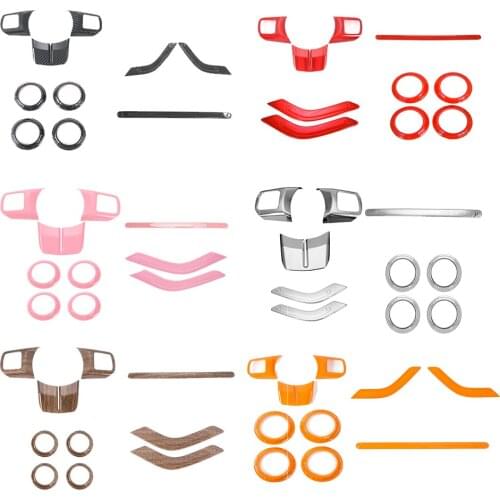 ABS Interior Steering Wheel Air Vent Ring Decorative Cover for 2-Door Jeep Wrangler JK 2011-2017 Car Accessories 10PCS