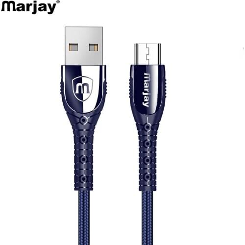 Marjay Micro USB Cable 2.4A Fast Charger Data Zinc alloy Cable for Samsung Xiaomi LG Tablet Mobile Phone Cable Usb Micro Usb