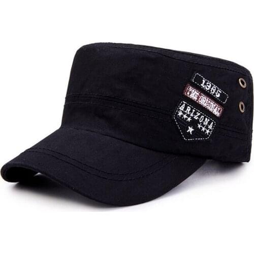 XEONGKVI Casual Pasting 1985 Fashionable Military Caps Spring Cotton Cloth Flat-top Hat For Women And Men Brand Snapback