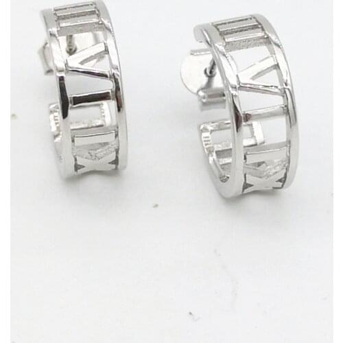 S925 pure silver classic noble ladies earrings euramerican popularity rose gold, silver, gold silver stud earrings Mrs Holiday g