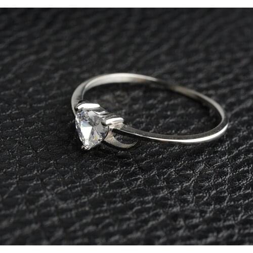 Stainless Steel Luxury Brand Jewelry White Color Inlay Cubic Zirconia Unique Shaped Ring for Man Woman Wedding Engagement