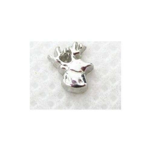 Hot selling 20pcs/lot deer head floating charms living glass floating pendant lockets charms