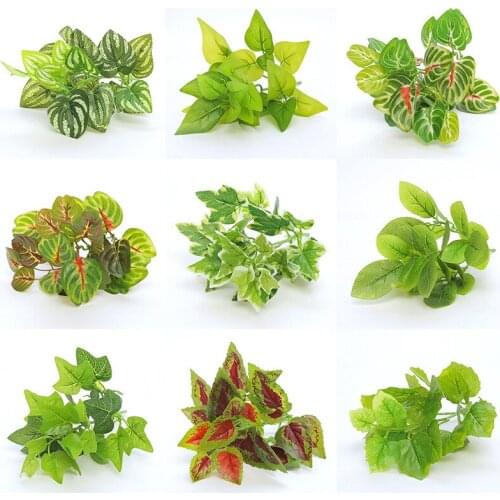 Artificial Plants Plastic Leaves Scindapsus Aureus Leaf Plastic Indoor Watermelon Spring Boston Ivy Eyebrow Plants