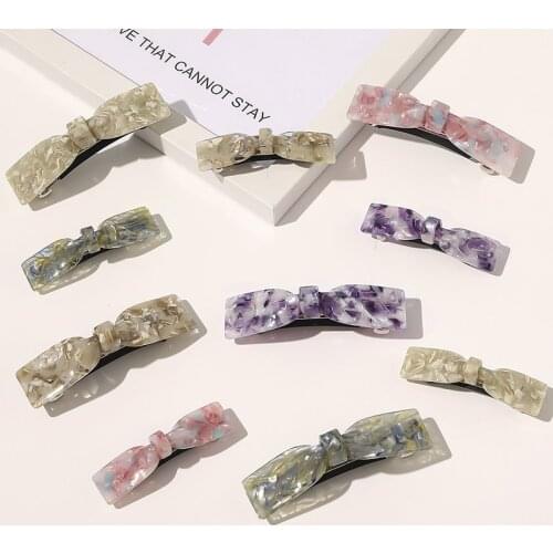 Fashion Hair Clips for Women Marble Texture Bow Tie Shape Hair Clip Hair Barrettes Girls Hair Accessories Hairclip Headwear New