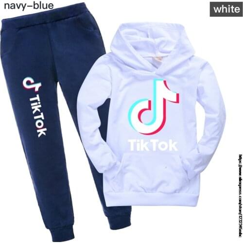 2-15Y Fashion Tik Tok print Kids Clothing Set Children Clothes Sets Cartoon Baby Girls Outfits Teenagers Boys Sports Suit