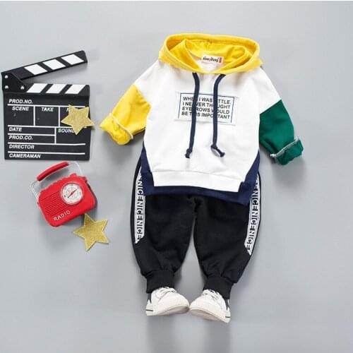 0-4 years girls boys clothing 2018 active letter children baby girl boy clothing baby girl boy clothes Hoodies+pant clothing set