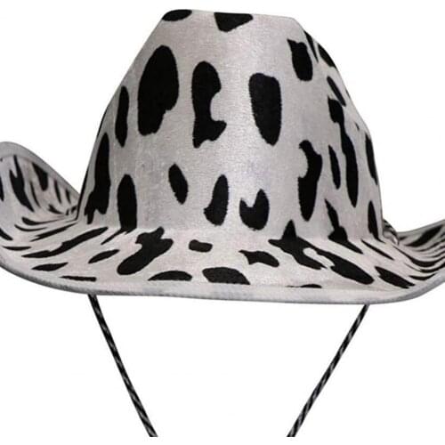 Excellent Western Style Cowboy Hat Eco-friendly Wear Resistant Woolen Holiday Costume Party Hat for Home UV Resistant Anti-fade