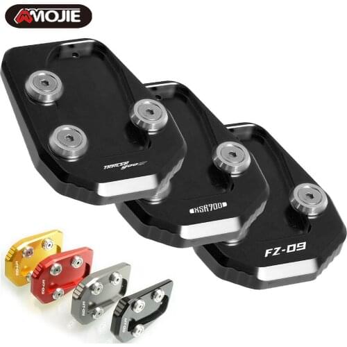 Motorcycle CNC Foot Side Stand Pad Plate Kickstand Enlarger Support Extension For YAMAHA MT-09 MT09 Tracer TRACER 900 GT XSR900