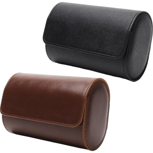 Portable Double Watch Travel Storage Case PU Roll Pouch Organizer Gift