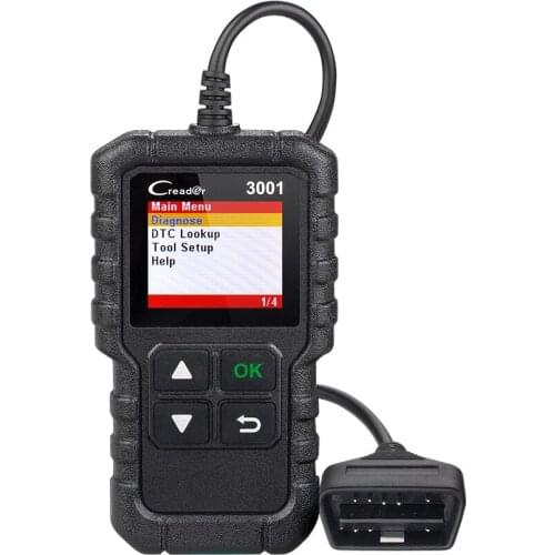 LAUNCH X431 CR3001 OBDII Code Reader Scanner OBD2 Scan Fault Code Reader Analyzer for Cars Creader 3001 better than ELM327