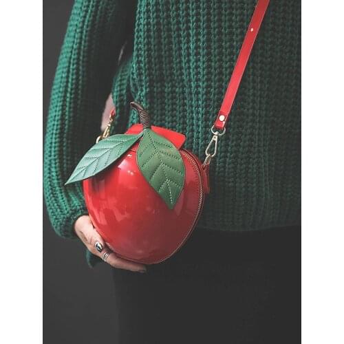 Free shipping Apple Shaped Bag Cute Funny Women Evening Bag Party Wedding Clutch Purses Chain Shoulder Bag for birthday gift