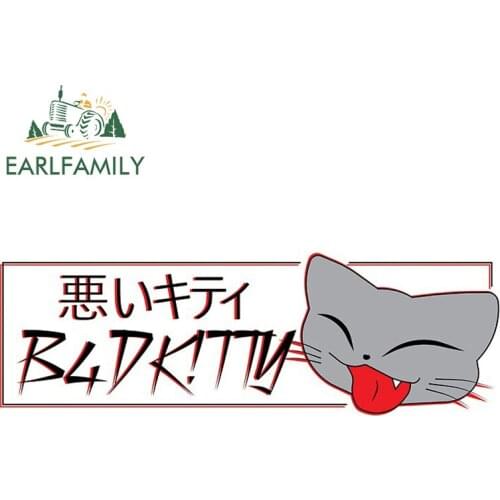 EARLFAMILY 13cm x 10.6cm for Bad Kitty Slap Car Sticker for Vinyl JDM Camper Snowboard Graphics Vintage Drag Waterproof Decal