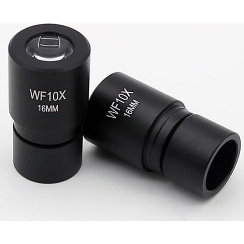 WF10X 23mm High Eyepoint Wide Angle Optical Zoom Adjustable Eyepiece Lens for Stereo Microsco with Rubber Plastic Eye Guards