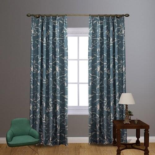 Lychee Nordic Style Flower Pirnted Curtain Modern Door Curtain Window Room Divider Curtain Valance Home Decoration