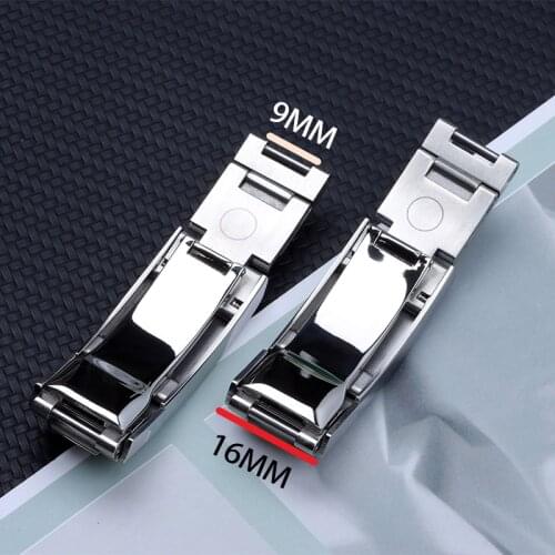 Bracelet Pull Tooth Buckle 9mm Replacement Stainless Steel Glide Flip Lock Deployment Clasp Buckle For Rolex Deepsea Submariner