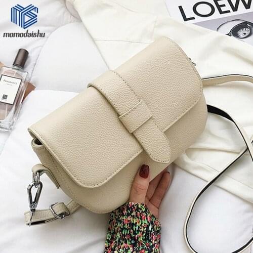 Womens Crossbody Handbag Vintage Solid Color 2021 New Genuine Leather Womens Designer Handbag Shoulder Messenger Lady Bag