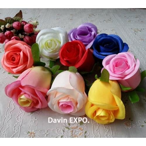 10pcs rose flower Bud Artificial silk wedding Flowers buds Home decorations for Wedding Party or Birthday big flower buds