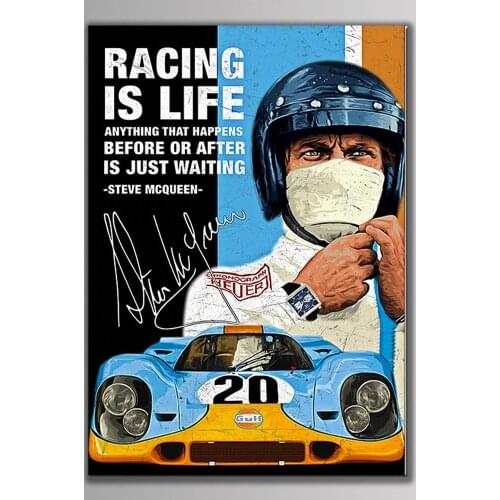24 Hours Of Le Mans Michael Delaney Poster On Canvas Print Nordic Wall Art Picture For Living Room Home Decoration Cuadros